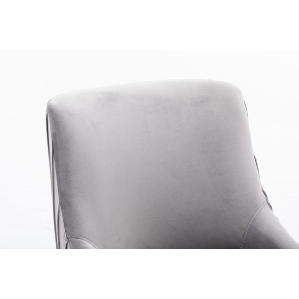 Everly Quinn Baudel Tufted Velvet Solid Back Side Chair & Reviews | Wayfair